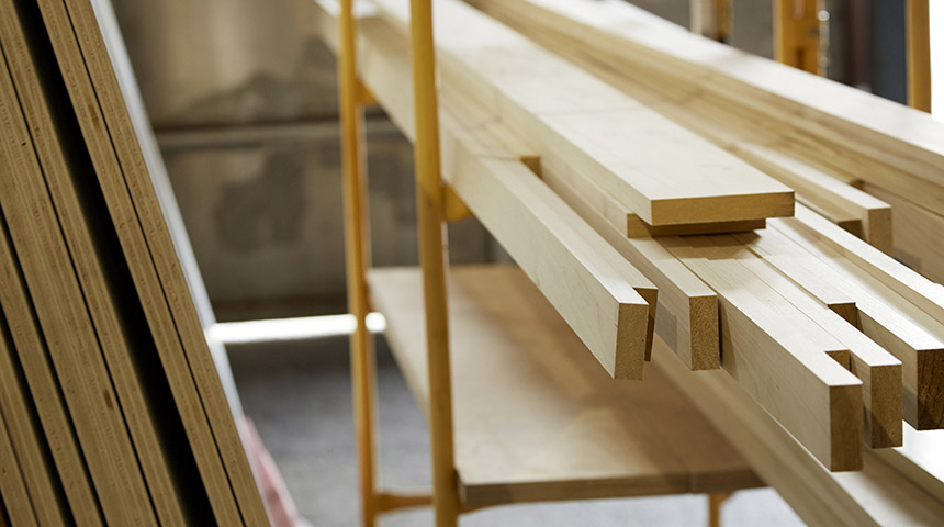 Pile of plank of wood