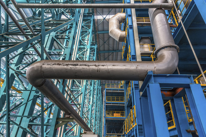 Industrial zone steel plant