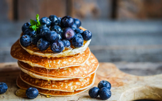 Pancakes with blueberries