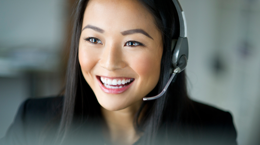 Chinese customer care lady