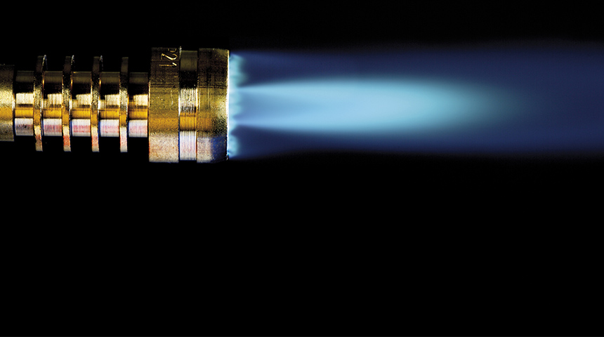 Close up shot of a burner