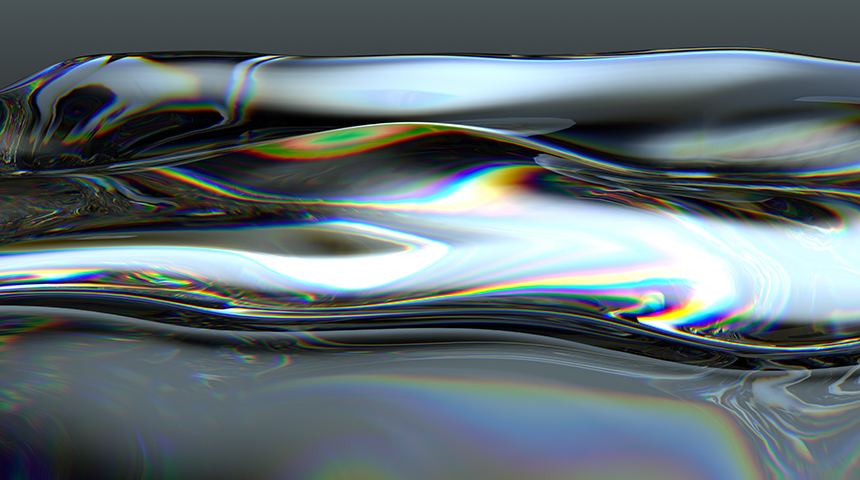 Liquid fuel or petrol with colorful oily pattern