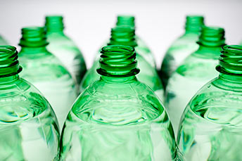 Water bottles in a factory