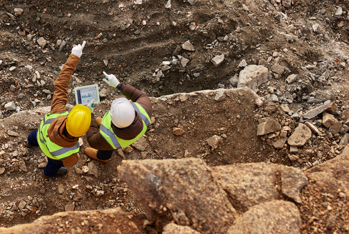Two field engineers working